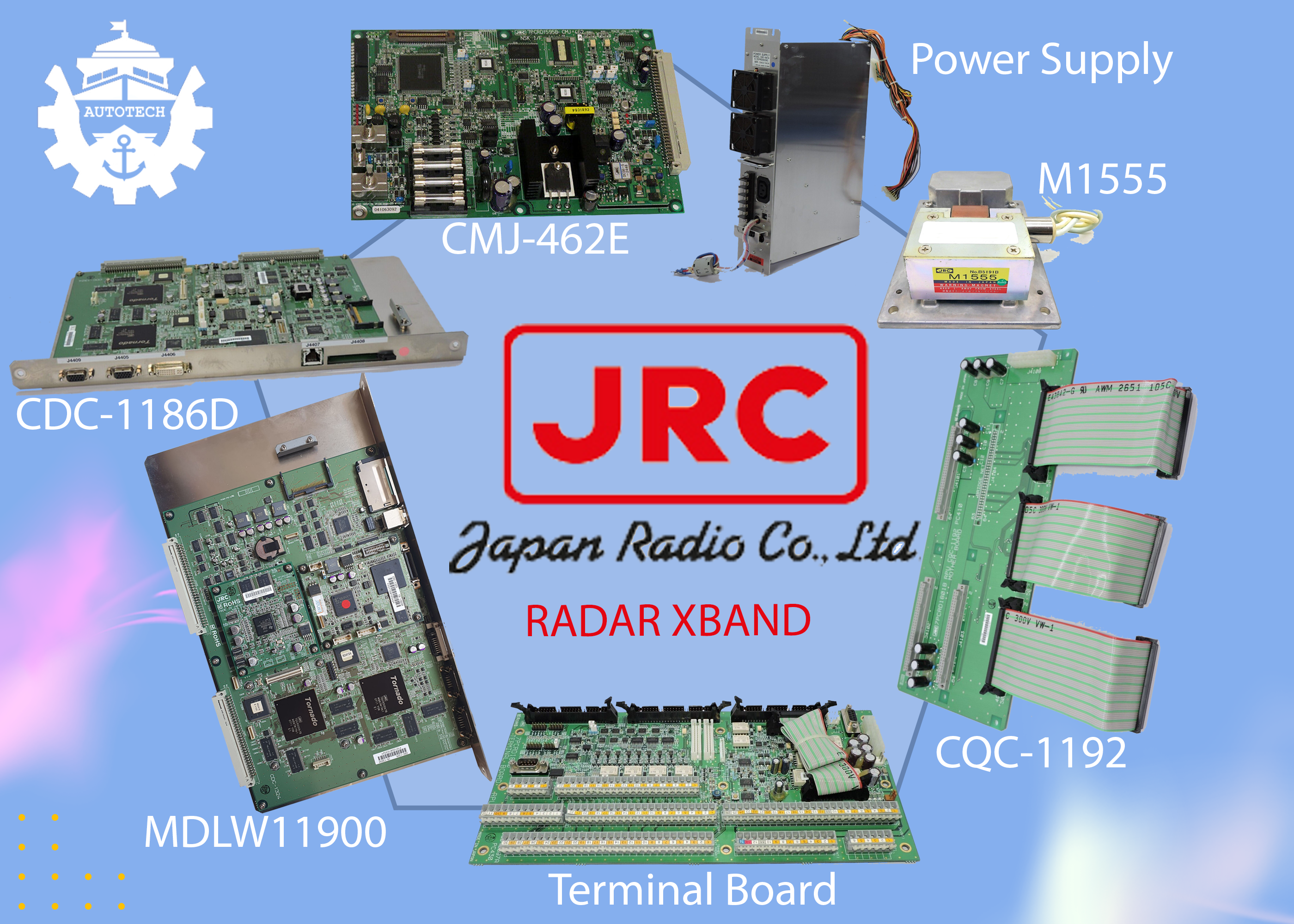 Terminal Board , CQD-2097 , JMA—9122-6XA,Power Supply , CBD-1661,Modulator Circuit Board , CPA-264 ,Motherboard Circuit Board , CQC-1192 ,GYRO I/F Circuit Board , CMJ-462E ,
